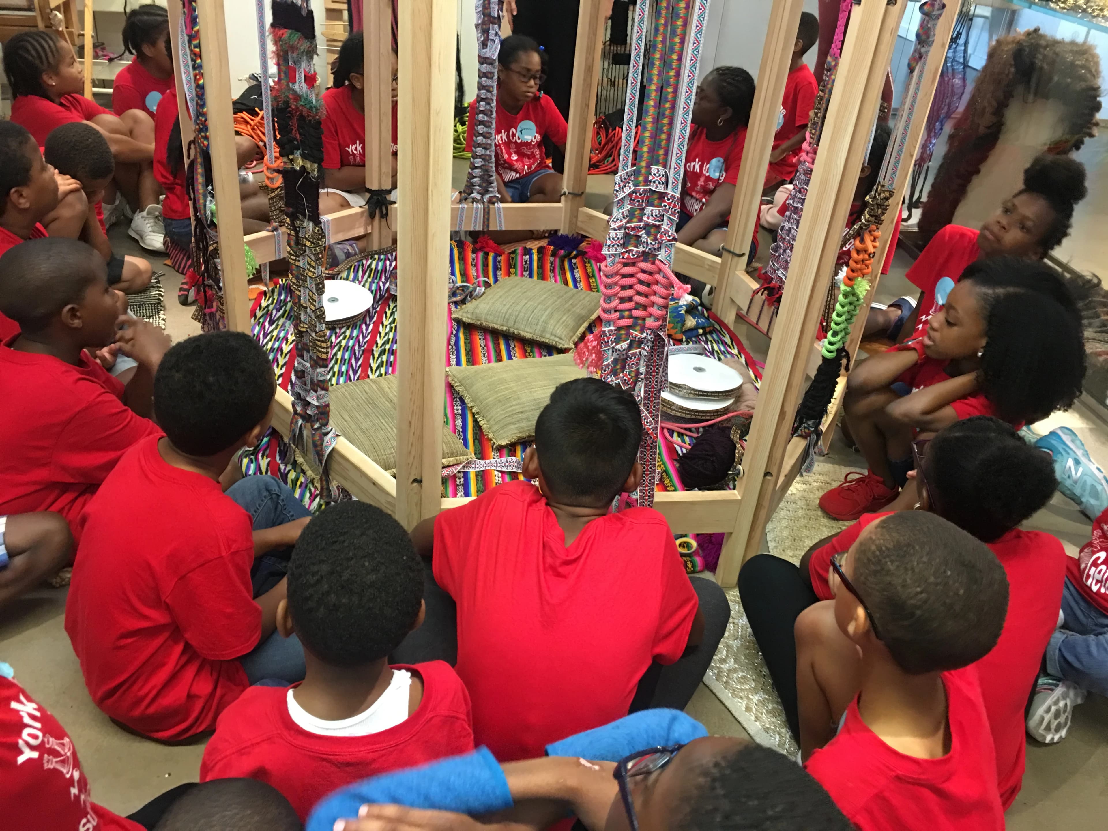 MAD weaving event with community participants
