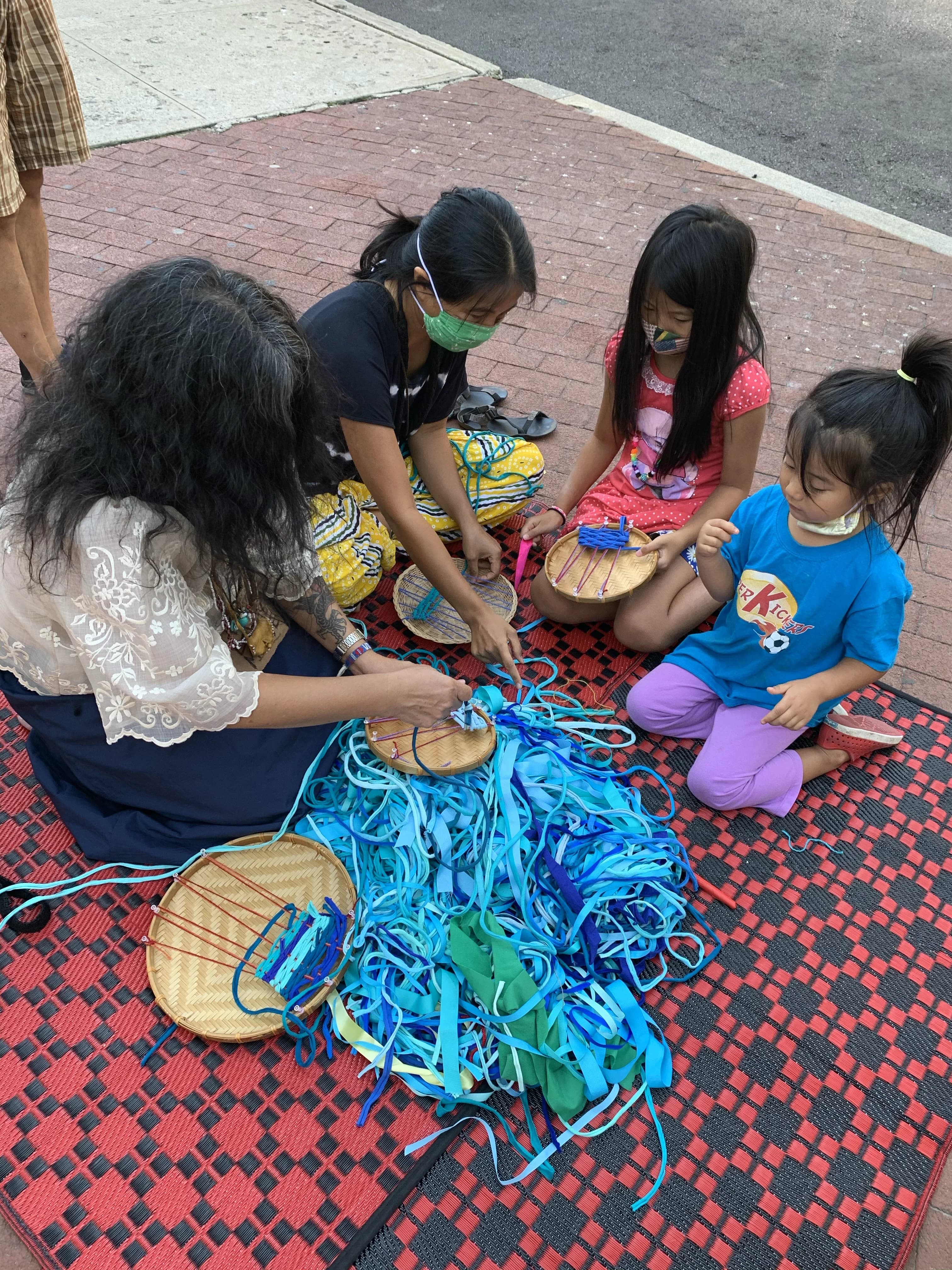 Community weaving at Little Manila