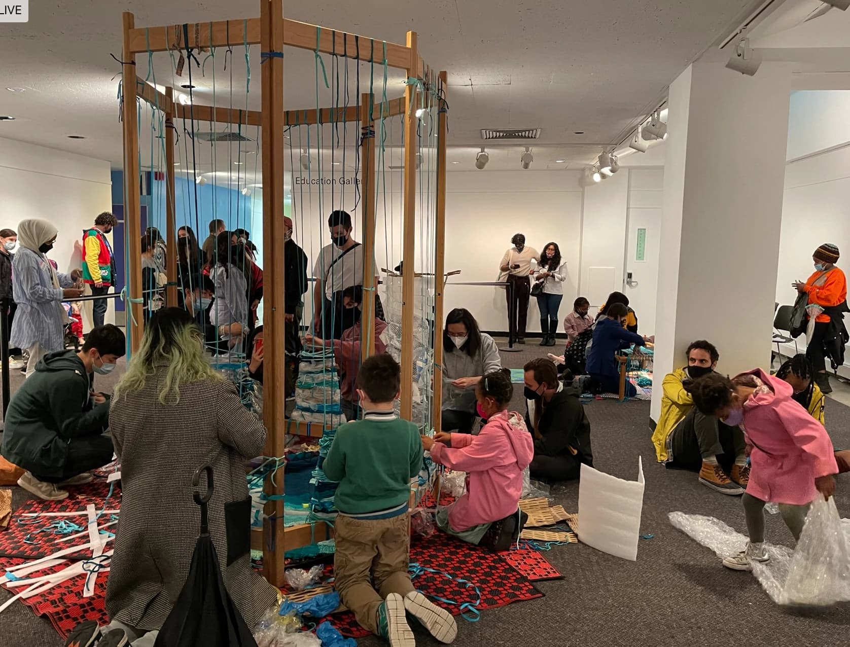 Community weaving at Brooklyn Museum