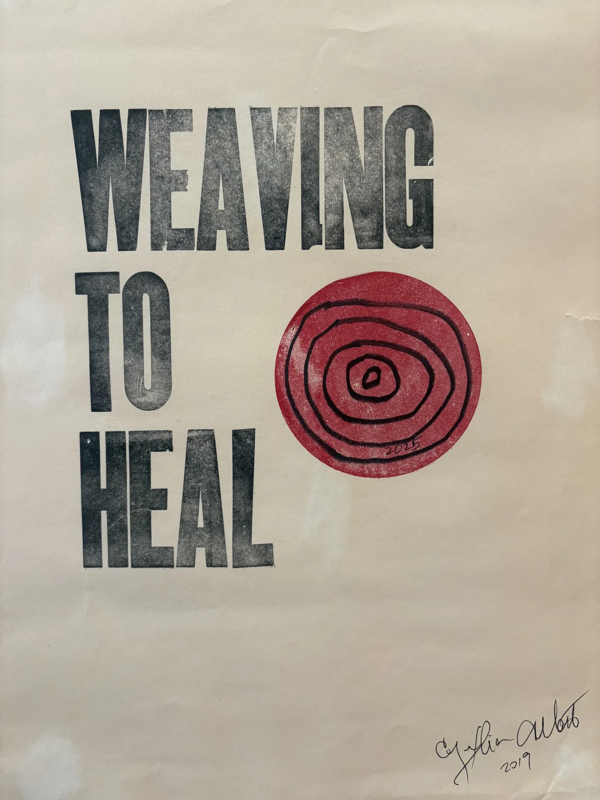 Weaving To Heal poster — front view